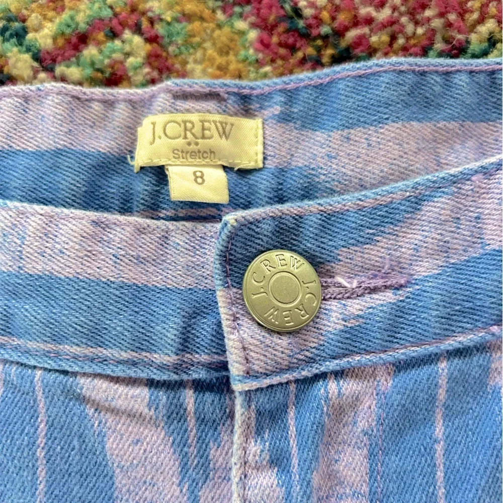 J. Crew | Women’s lavender/blue Southwest print 5 pocket jean shorts, size 8